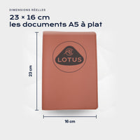 Porte-documents LOTUS Atelier Guillot : 23 × 16 cm, les documents A5 à plat