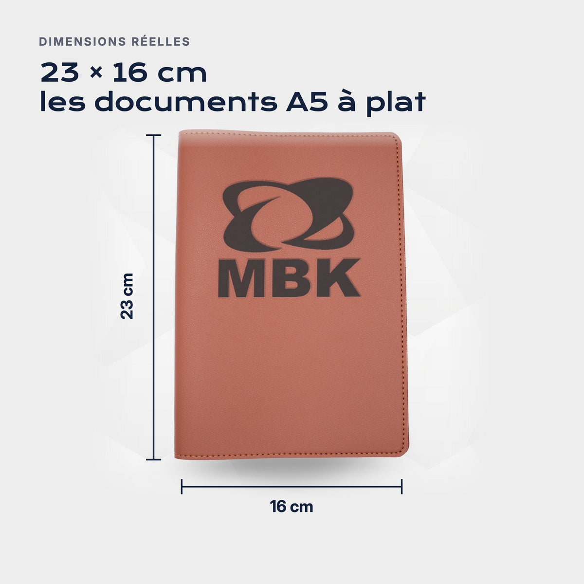 Porte-documents MBK Atelier Guillot : 23 × 16 cm, les documents A5 à plat