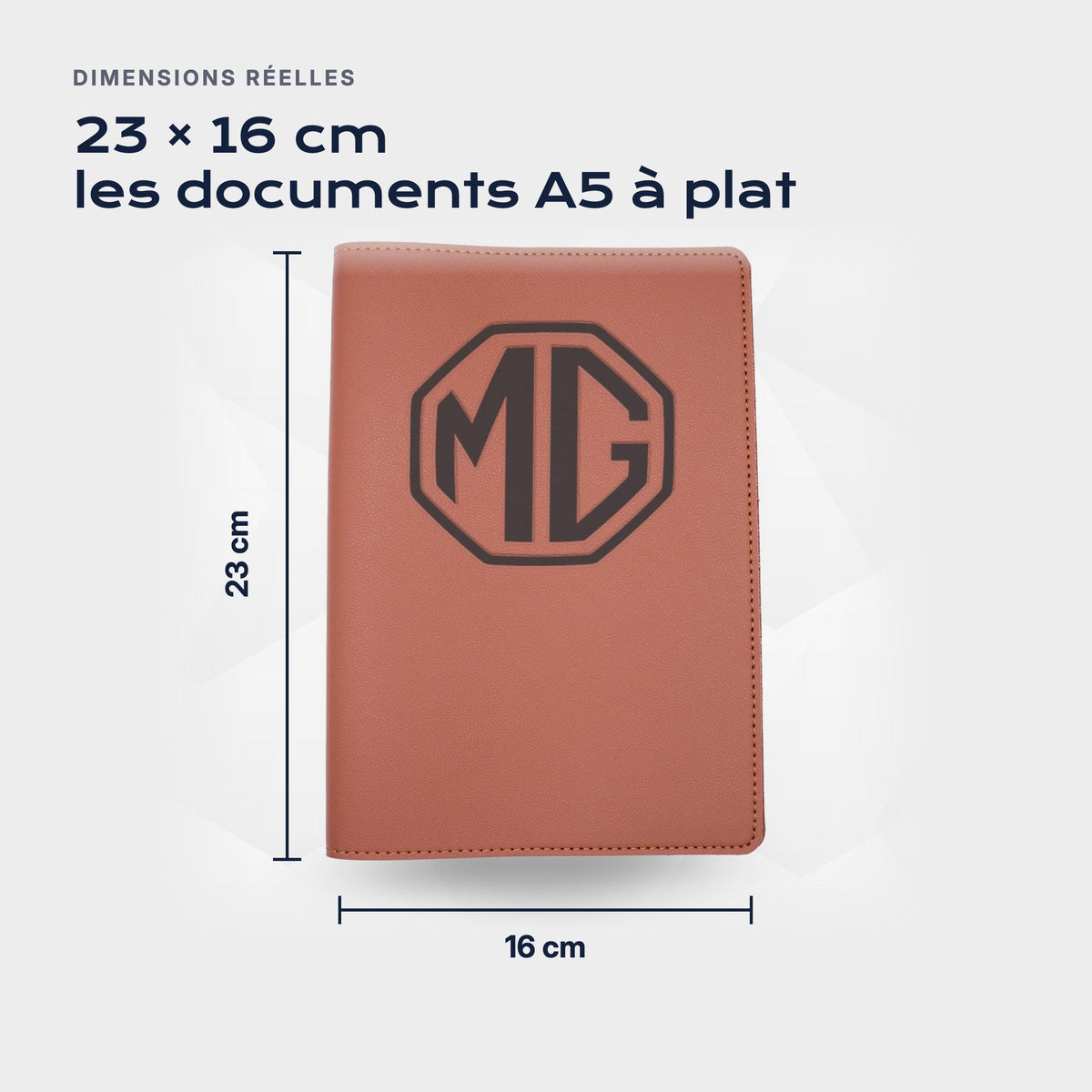 Porte-documents MG Atelier Guillot : 23 × 16 cm, les documents A5 à plat