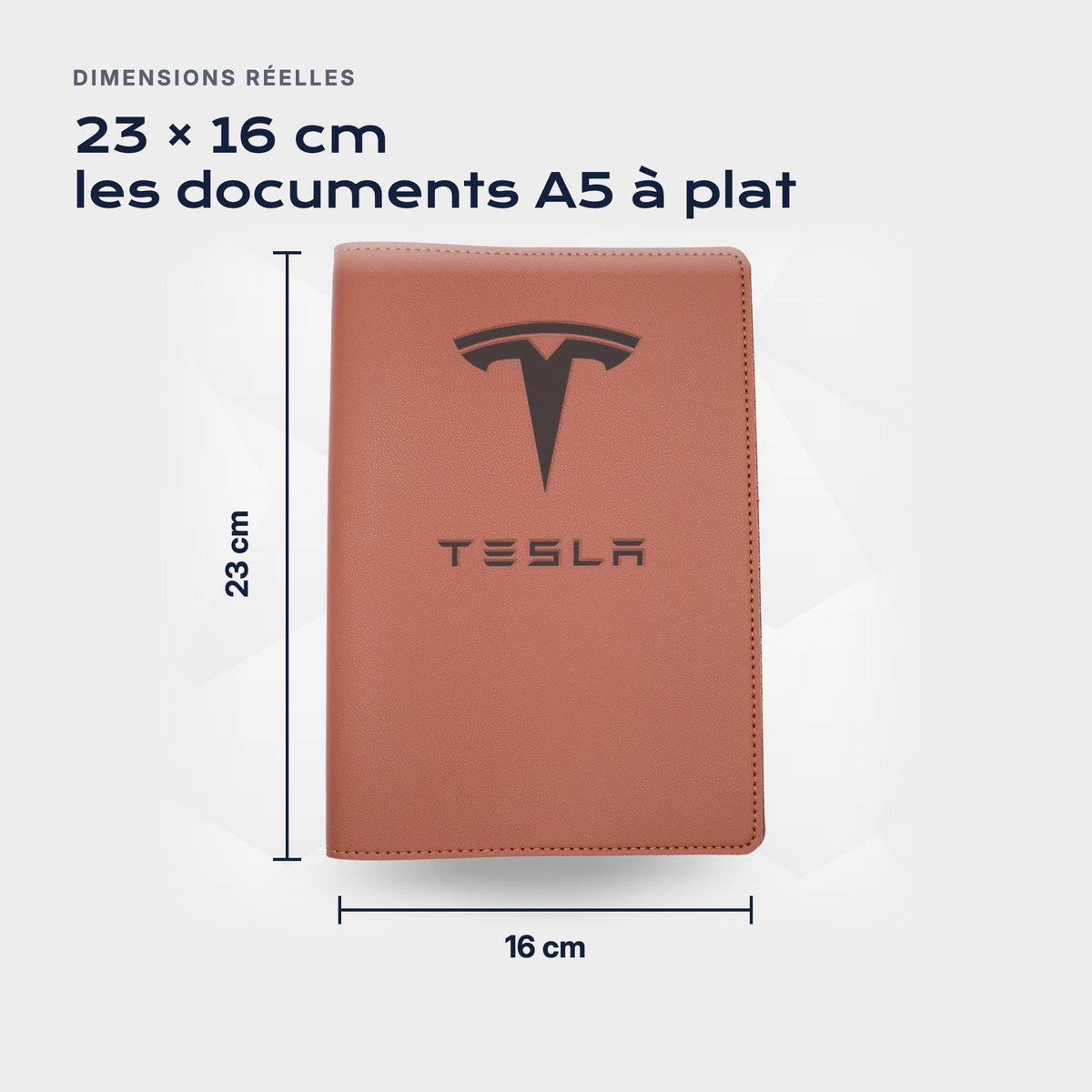 Porte-documents TESLA Atelier Guillot : 23 × 16 cm, les documents A5 à plat