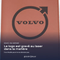 Logo VOLVO gravé au laser dans le simili cuir