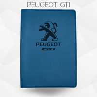 porte-document peugeot gti de couleur bleu