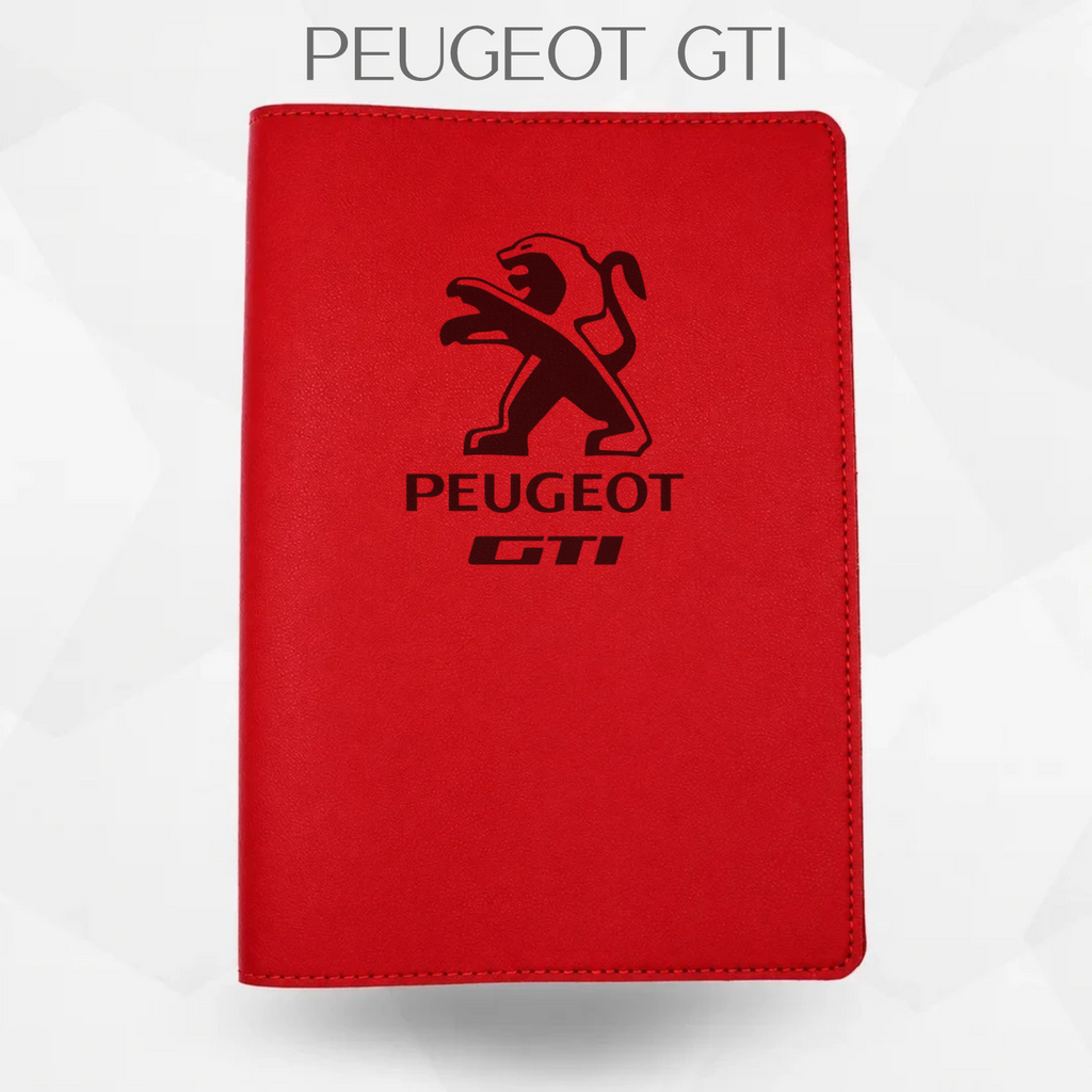 porte-document peugeot gti de couleur rouge