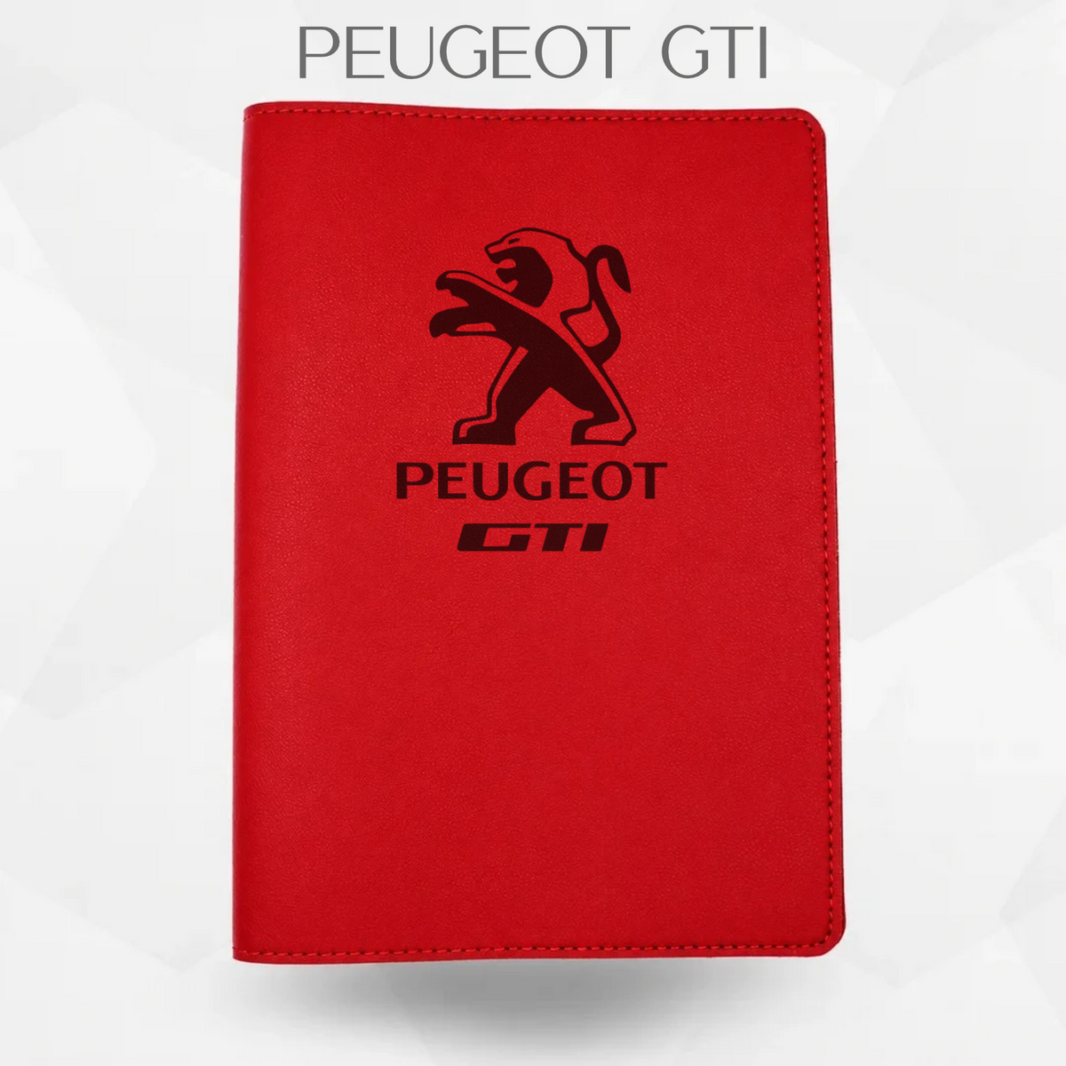porte-document peugeot gti de couleur rouge