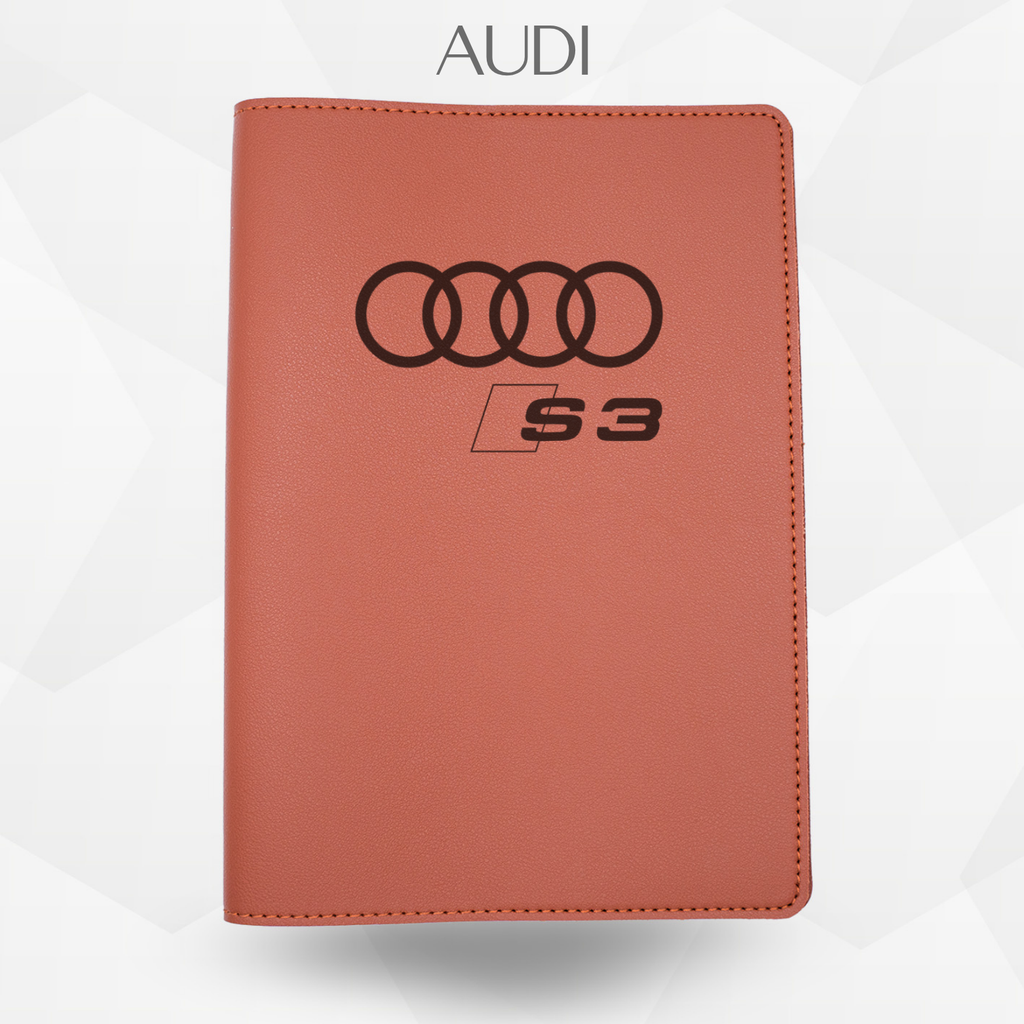 Portadocumenti auto Audi S3 colore marrone