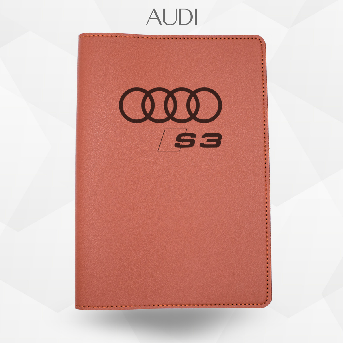 Portadocumenti auto Audi S3 colore marrone
