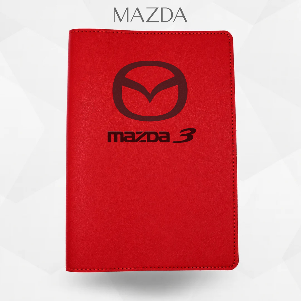 porte document mazda de couleur rouge