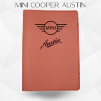 porte document mini cooper Austin de couleur marron