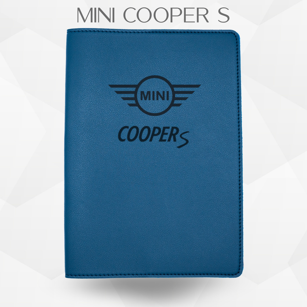 porte document mini cooper S de couleur bleu