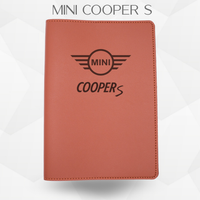 porte document mini cooper S de couleur marron