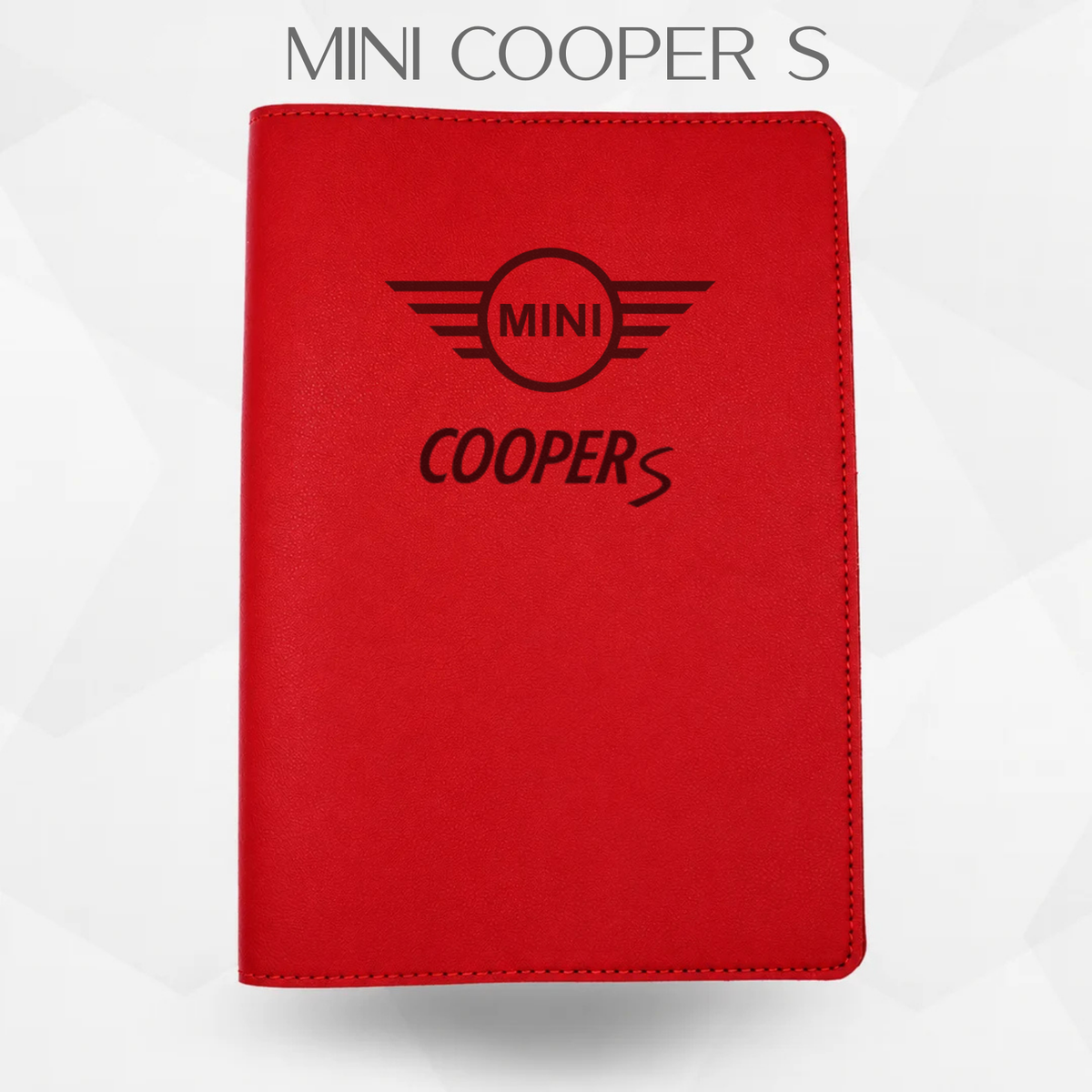 porte document mini cooper S de couleur rouge