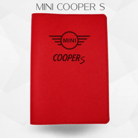 porte document mini cooper S de couleur rouge