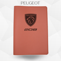 porte document peugeot 208 de couleur marron