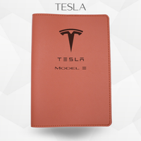 porte document tesla model 3 de couleur marron