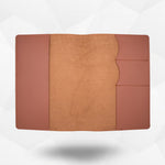 Porte document marron ouvert 