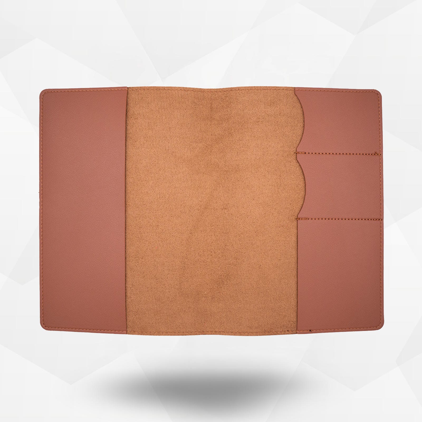 Porte document marron ouvert 