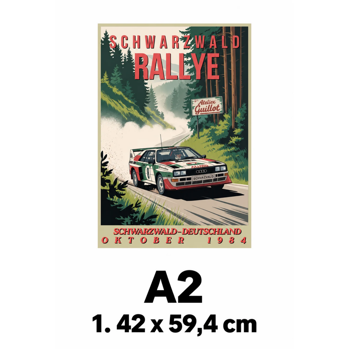taille affiche audi rallye