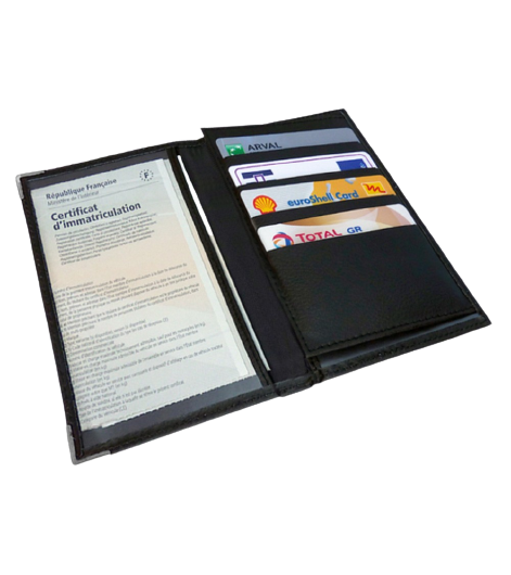 Emplacement pour assurance , permis , carte grise sur un porte carte grise ducati