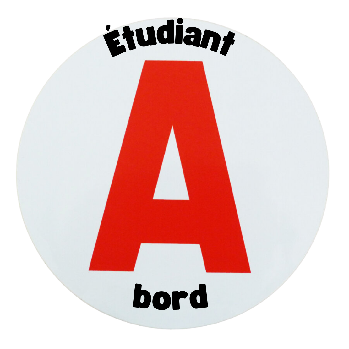Disque A "Étudiant à bord" – Autocollant Magnétique