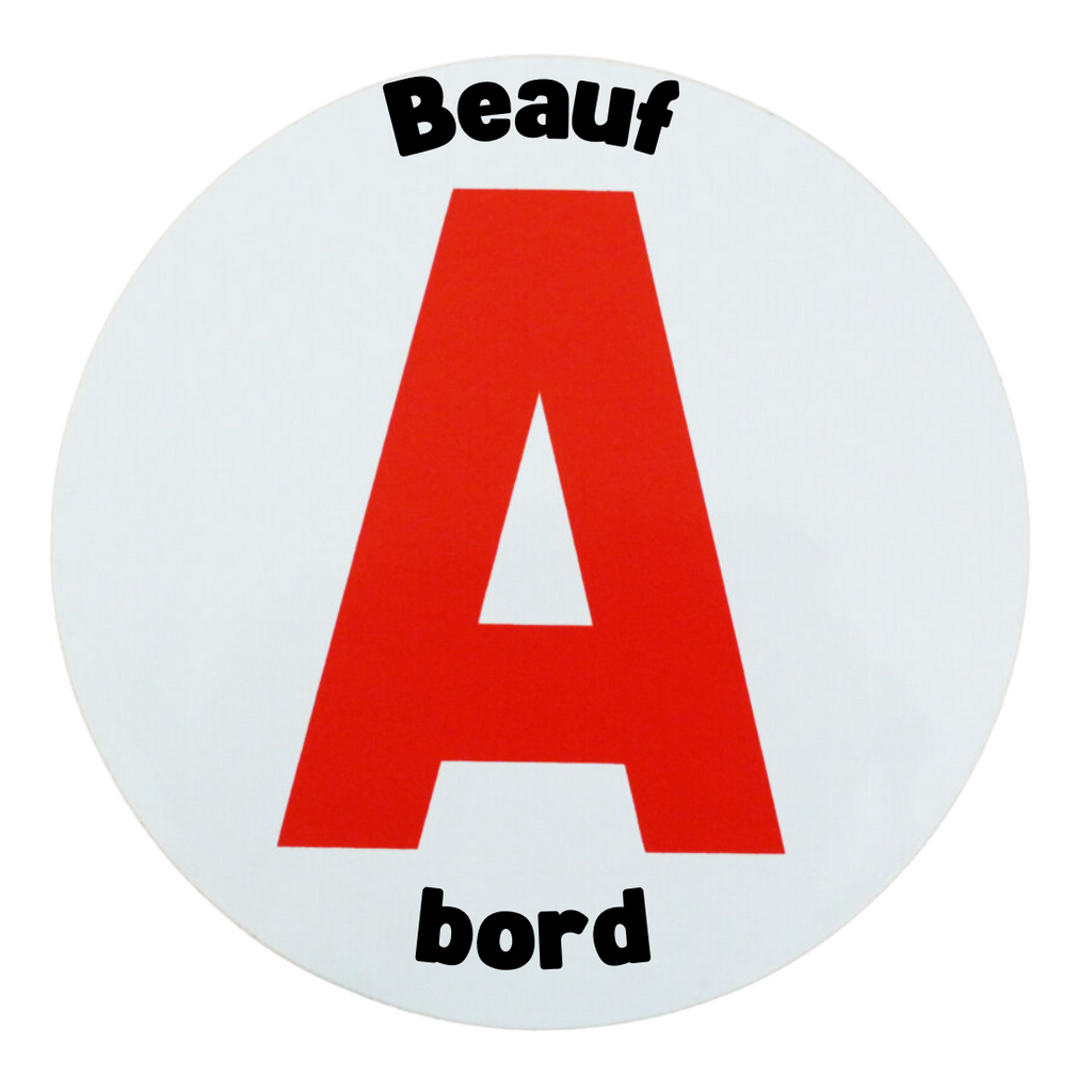 Disque A "Beauf à bord" – Autocollant Magnétique