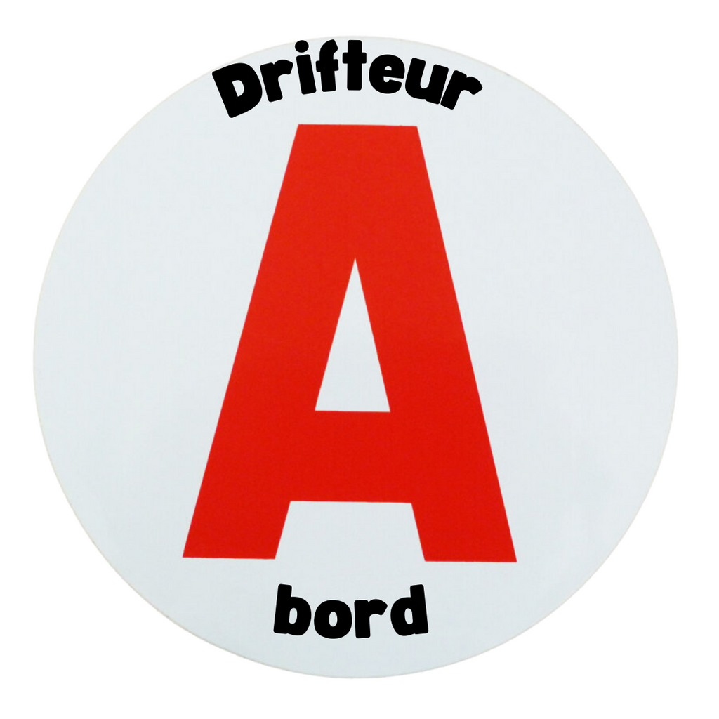 Scheibe A „Drifter an Bord“ – Magnetaufkleber