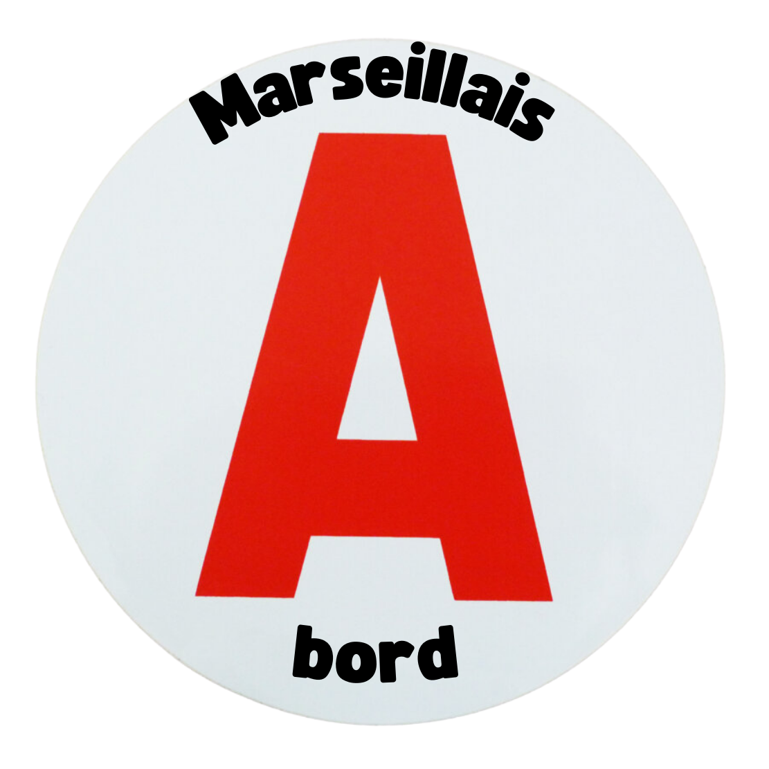 Disque A "Marseille à bord" – Autocollant Magnétique