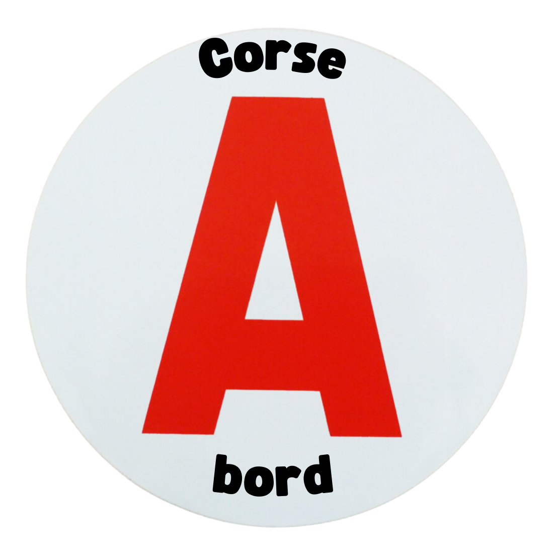 Disque A "Corse à bord" – Autocollant Magnétique