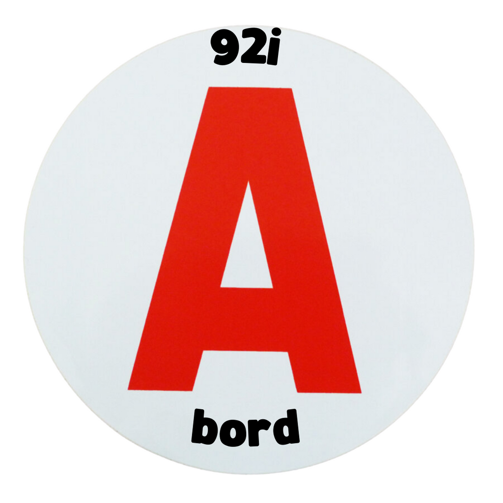 Disque A "92i à bord" – Autocollant Magnétique