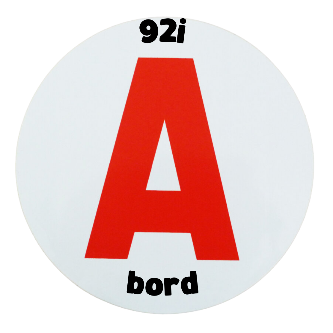 Disque A "92i à bord" – Autocollant Magnétique