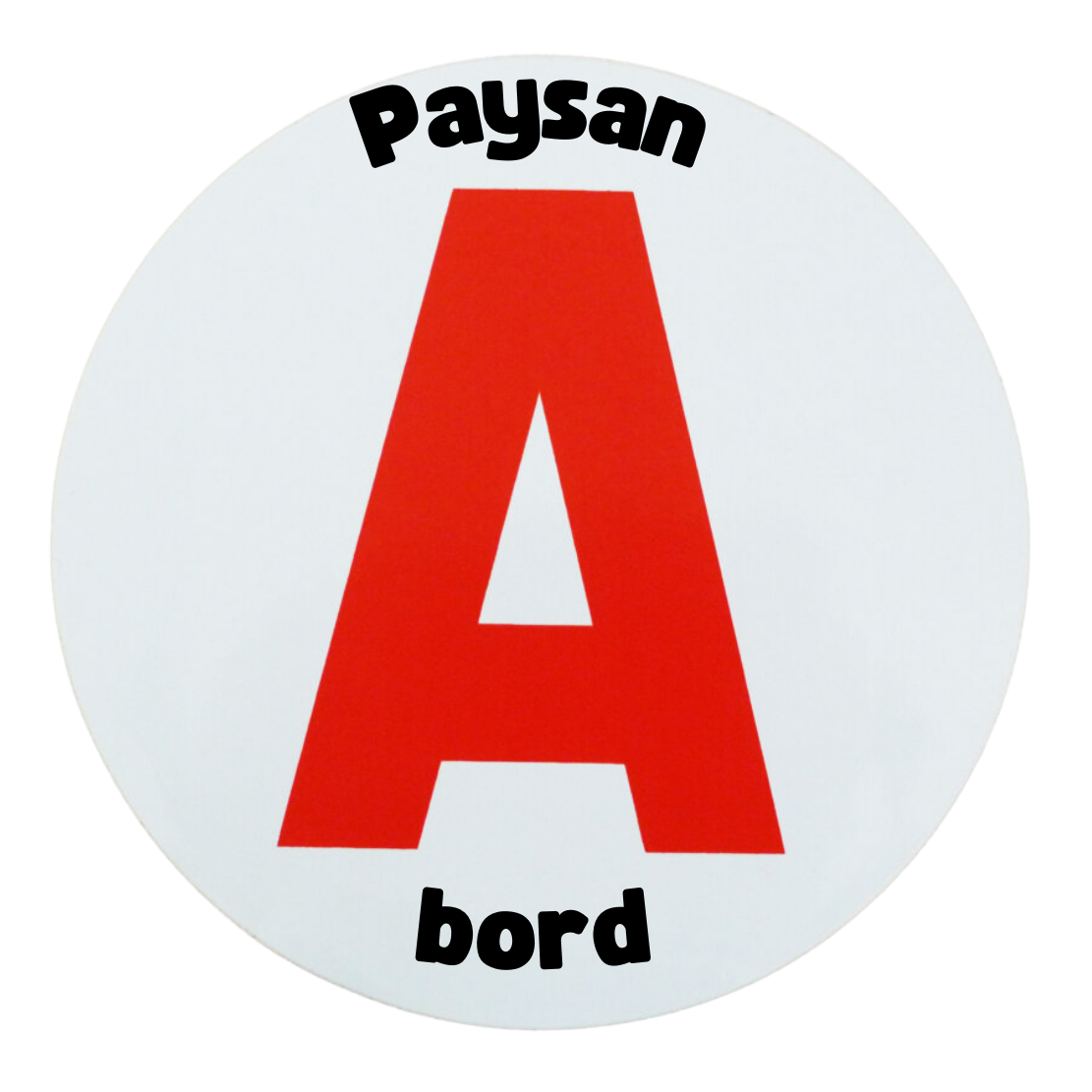Disque A "Paysan à bord" – Autocollant Magnétique