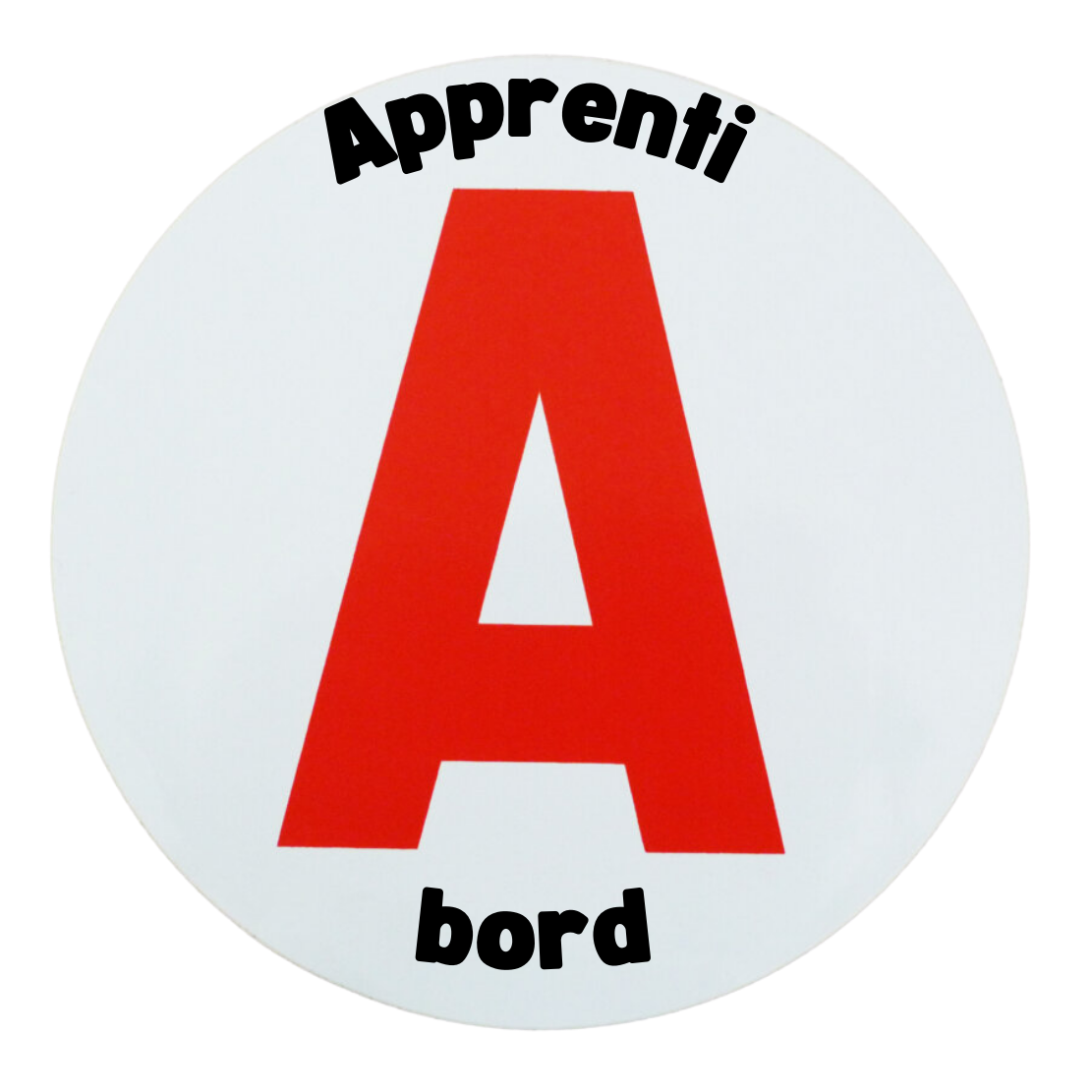 Disque A "Apprenti à bord" – Autocollant Magnétique