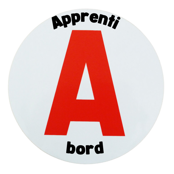 Disco A "Apprenti à bord" – Adesivo magnetico