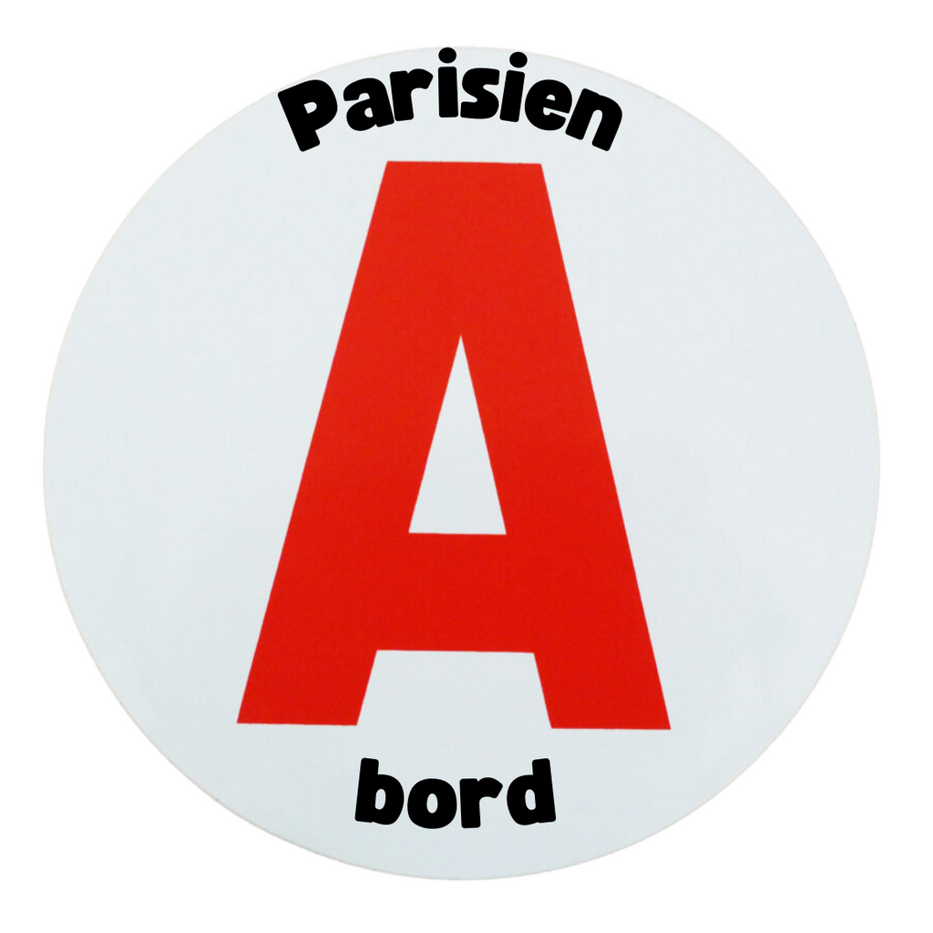 Disque A "Parisien à bord" – Autocollant Magnétique