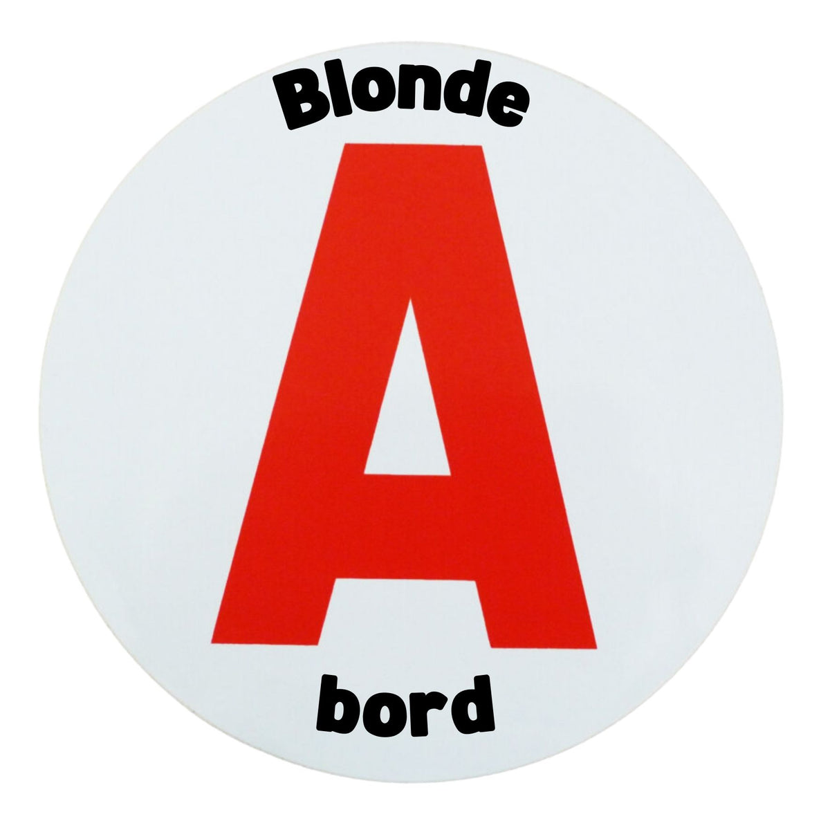 Disque A "Blonde à bord"– Autocollant Magnétique