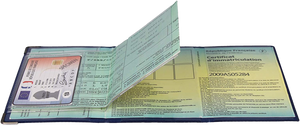 intérieur d'un porte carte grise
