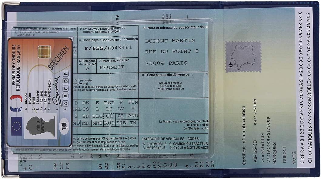 Porte Cartes Grise , assurance et permis Pour Moto 