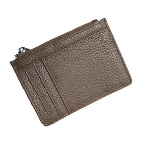 porte cartes en cuir zippé