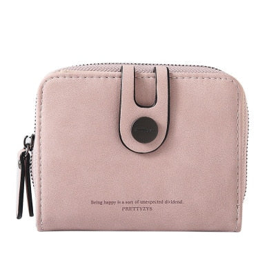 Porte Cartes Zippé Rose Femme