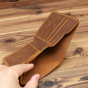 intérieur d'un porte cartes en cuir pour homme