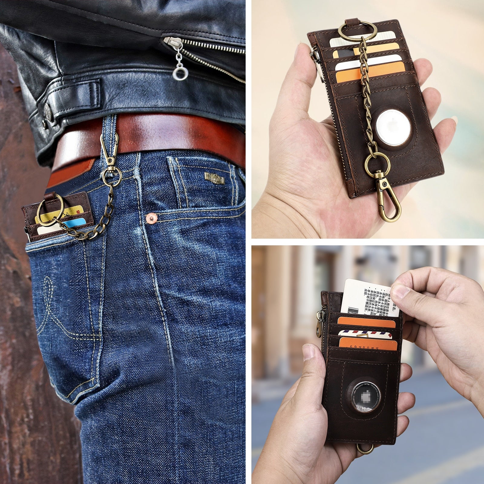 Porte Cartes Motard Cuir