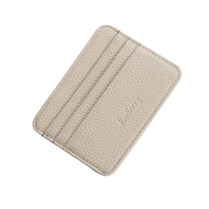 porte cartes en cuir de couleur blanche