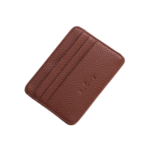 porte cartes en cuir marron