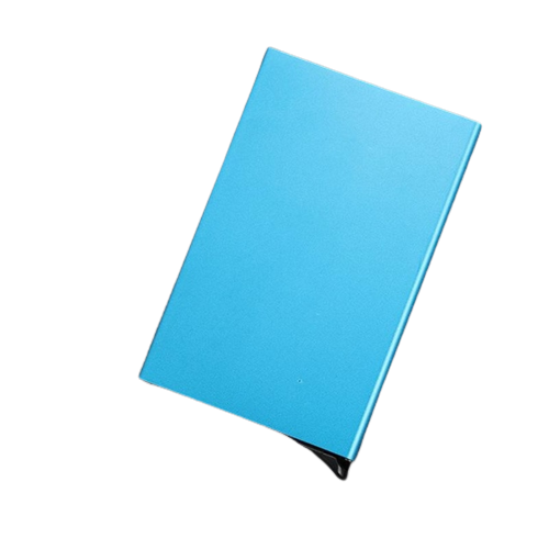 Porte Cartes Métal Bleu