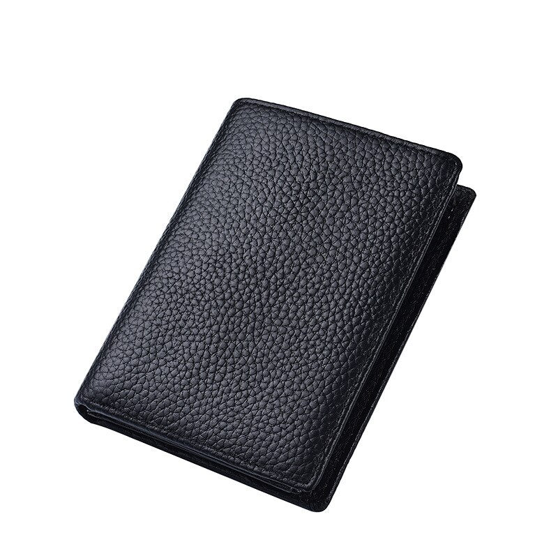 porte cartes en cuir grainé