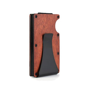 Porte Cartes en bois avec pince a billet