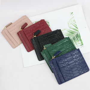 Porte Cartes Zippé Crocodile 