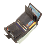 Charger l&#39;image dans la galerie, emplacement de carte bancaire et de plusieurs compartiments dans un porte carte en cuir 

