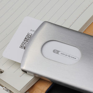 Porte cartes de visite rigide en aluminium
