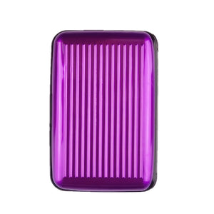 Porte cartes anti choc rigide de couleur violet