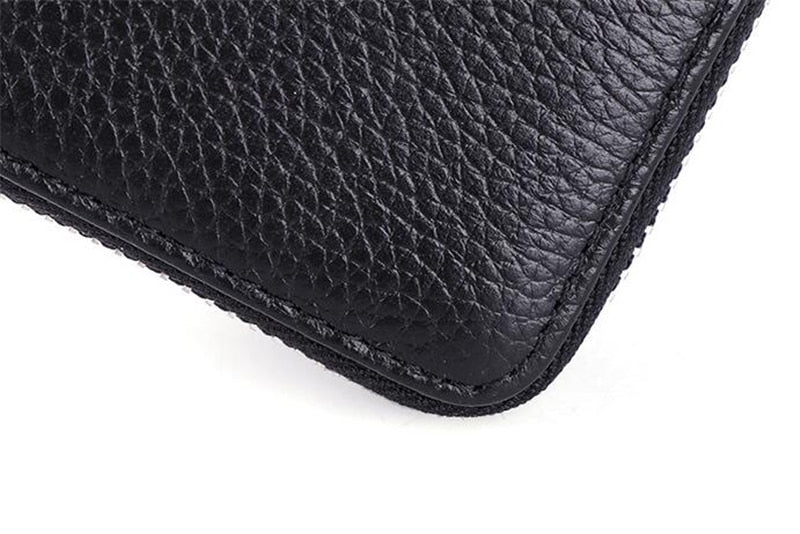 qualité du cuir d'un porte carte zippé